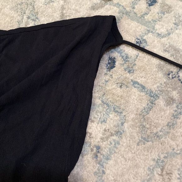 New W Tags Xhilaration Black Embroidered Top / Bathing Suit Coverup - Picture 10 of 14